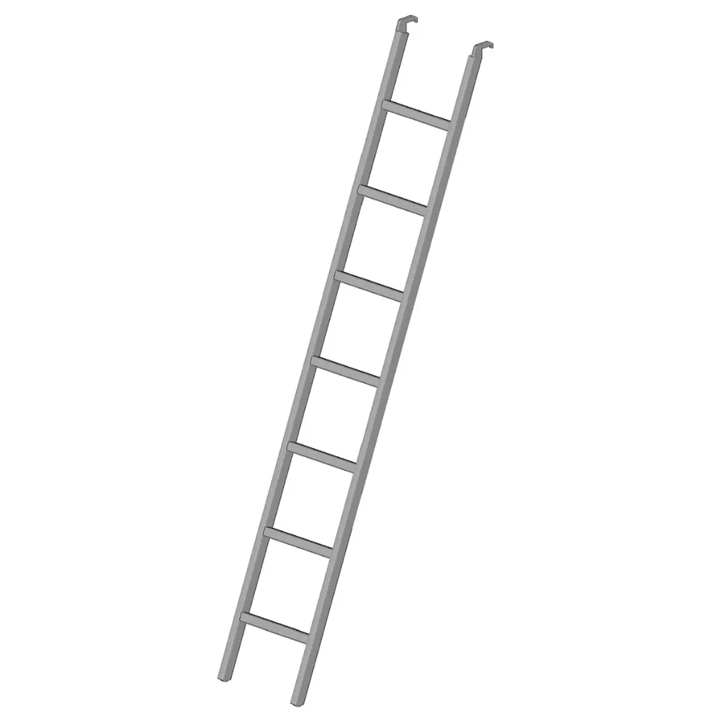 Plettac - Échelle à plancher à trappe acier 2.20m
